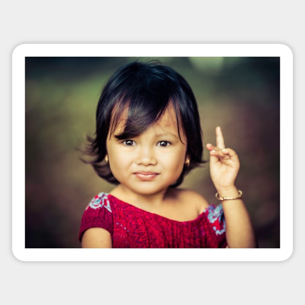 Cambodian girl Sticker by dags